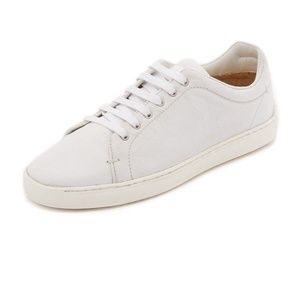 EUC Rag & Bone Gently Worn Kent White Leather Lace Up Sneakers Shoes US 8 EU 38!